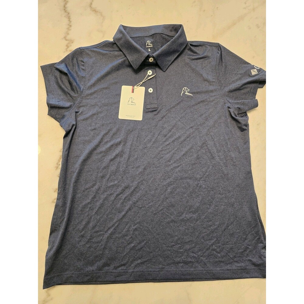 Rhoback Women’s Short Sleeve Polo Size L Annapolis oneok logo New performance